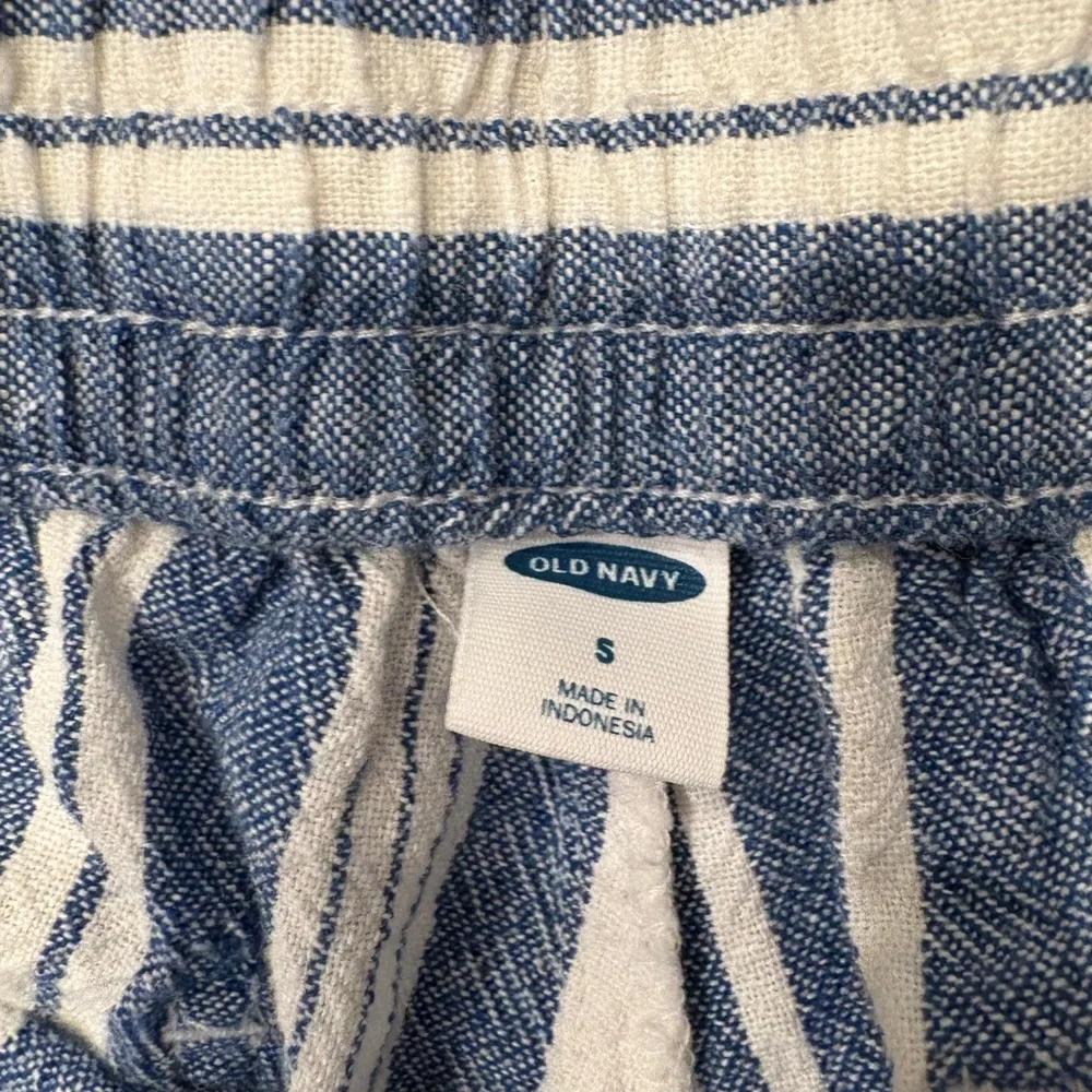 Old Navy linen Striped Blue and White Pants - Picture 4 of 10